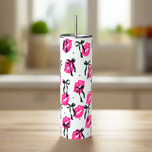 Bows & Kisses 20oz Skinny Tumbler