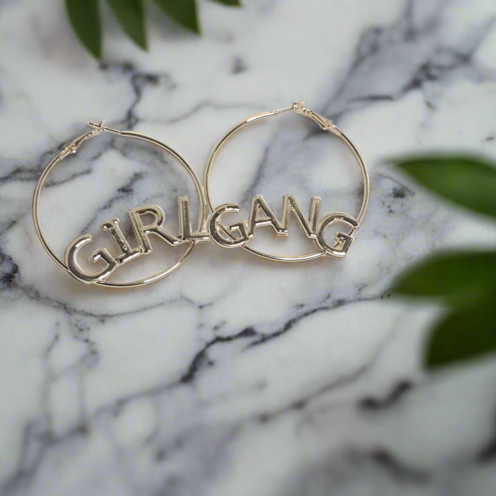 Girl Gang Fashion Boss Hoop Earrings