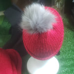 Red Shimmer Cuffed Beenie