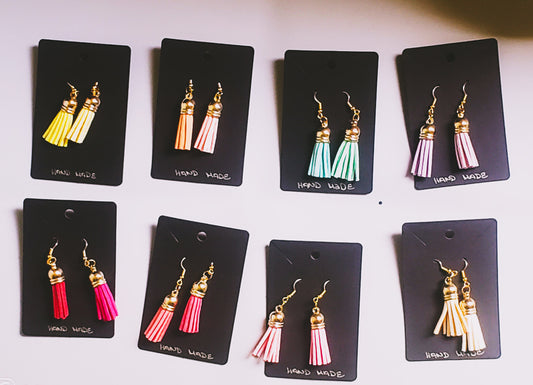 Two Toned Tassel Earrings