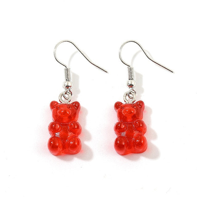 Bear drop earrings