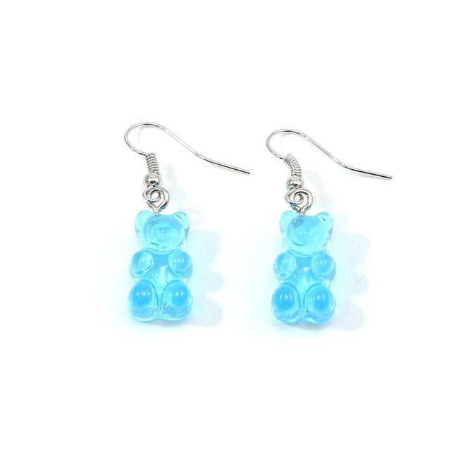 Bear drop earrings