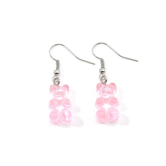 Bear drop earrings