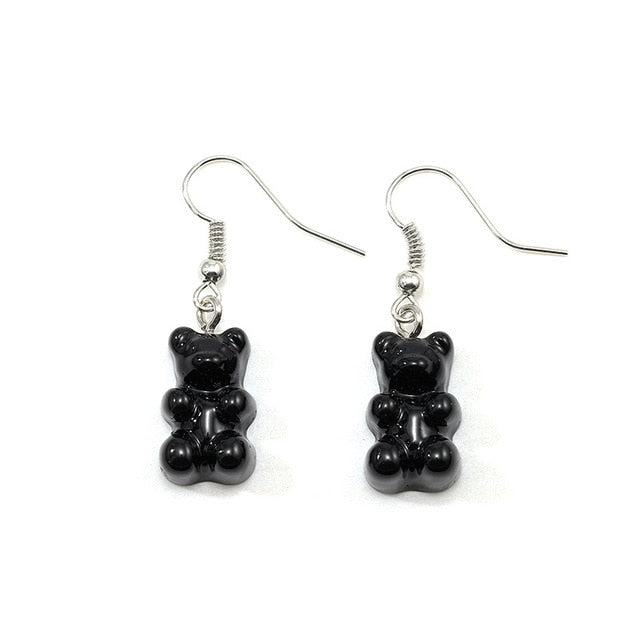 Bear drop earrings